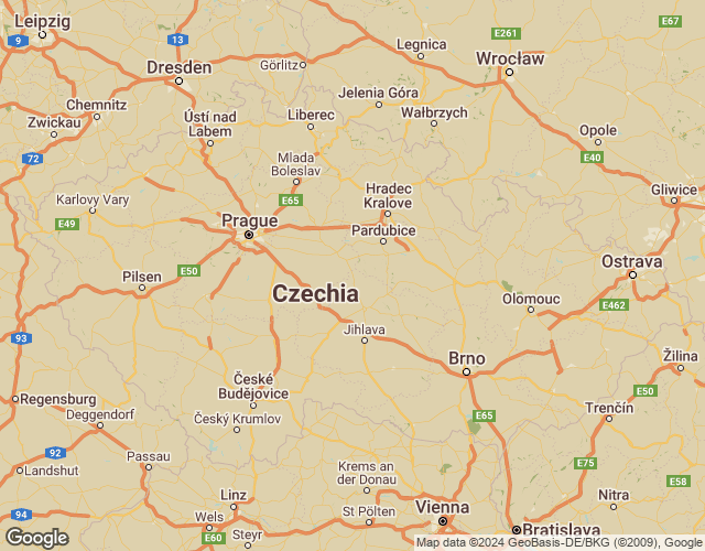 Map of Czech Republic